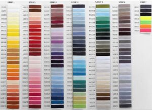 165 Shades (Full Set) x Coats Moon all purpose Polyester Thread Reels 1000 yards 120’s, For Sewing Over Locking Quilt