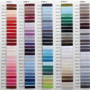 165 Shades (Full Set) x Coats Moon all purpose Polyester Thread Reels 1000 yards 120’s, For Sewing Over Locking Quilt
