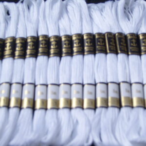 25 White ANCHOR Cotton Floss/Thread 8 mtr each