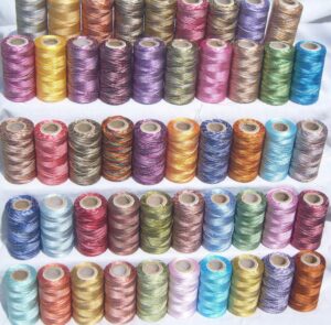 30 Double/Multi Shaded Embroidery Thread Spools 30 different Colour