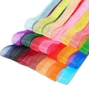 10 Rolls, ORGANZA RIBBON, 50 YARDS Rolls, 10 Different Colours; Size 20MM