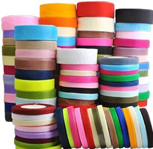 High-Quality Organza Ribbon Roll - 45 Meters, Available in Sizes 10mm, 12mm, 15mm, 20mm, 25mm, and 38mm, Multiple Colors