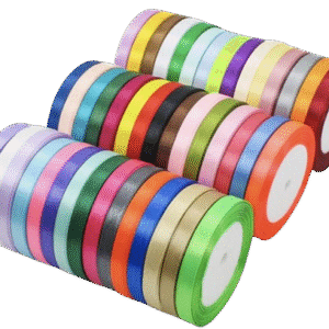 15 ROLLS SATIN RIBBON, 15 COLOURS , 25 Yards rolls each; 25 MM/1″